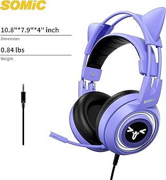 Amazon.com: SOMIC G951S Purple Stereo Gaming Headset with Mic for