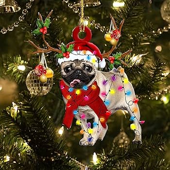 Amazon.co.jp: クリスマスツリーオーナメント-パグドッグアーミー