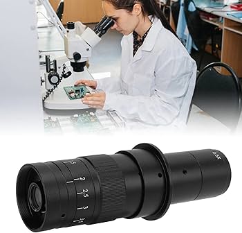 180X Zoom Microscope Camera Lens C Mount Alloy Lens with