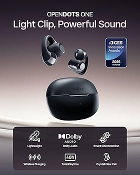 Amazon.com: SHOKZ OpenDots ONE-Open-Ear Headphones, Clip-On