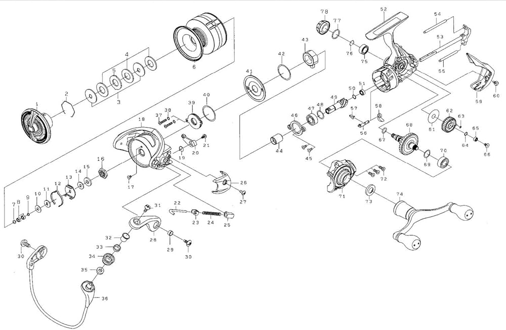 Amazon | ダイワ(DAIWA) 純正パーツ 19 エメラルダス LT3000S-CH-DH