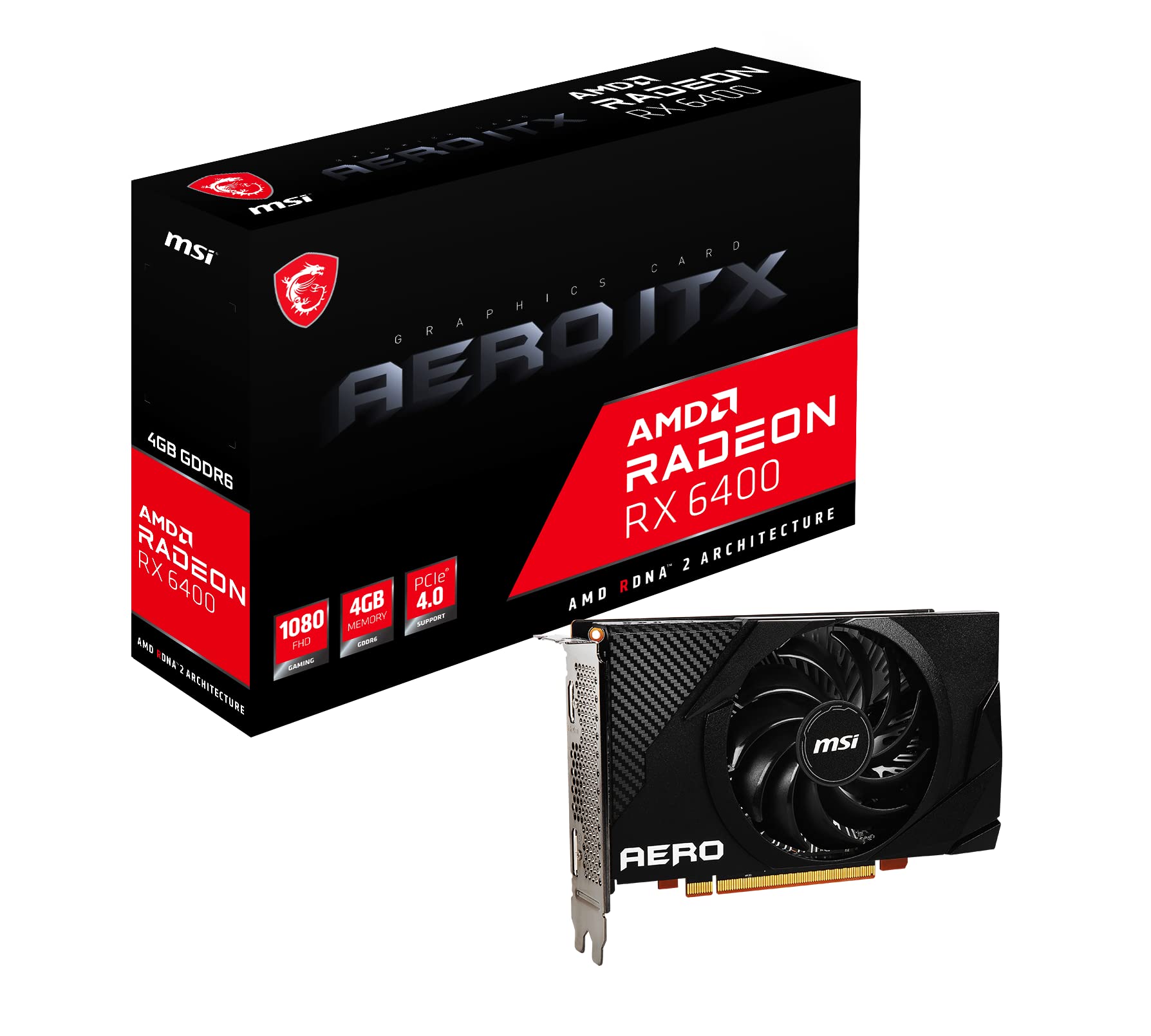 Amazon | MSI Radeon RX 6400 AERO ITX 4G グラフィックスボード