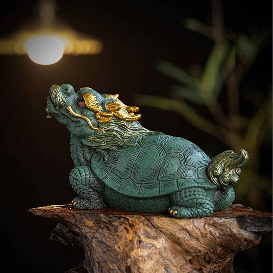 Amazon.co.jp: OBOROZUKI 龍亀 ロングイ 金運 正財運 インテリア 置物