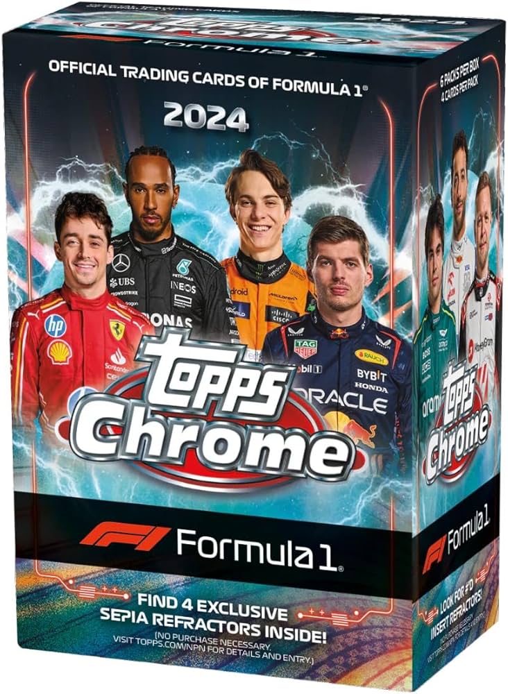 Amazon.com: Topps 2024 Chrome Formula 1 24-Card Blaster Box