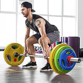 Amazon.co.jp: バーベルウェイトセット 150 KG 鋳鉄ゴムオリンピック