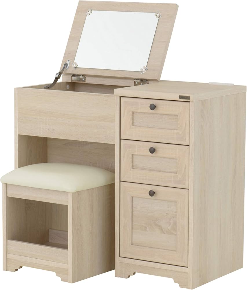 Amazon｜佐藤産業 ANRI デスクドレッサー 幅80cm 奥行40cm 高さ70cm