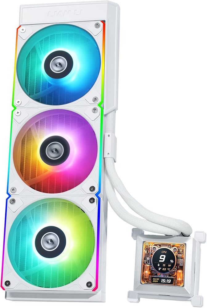 Amazon | LIANLI 簡易水冷キット HydroShift LCD 360R White ARGB