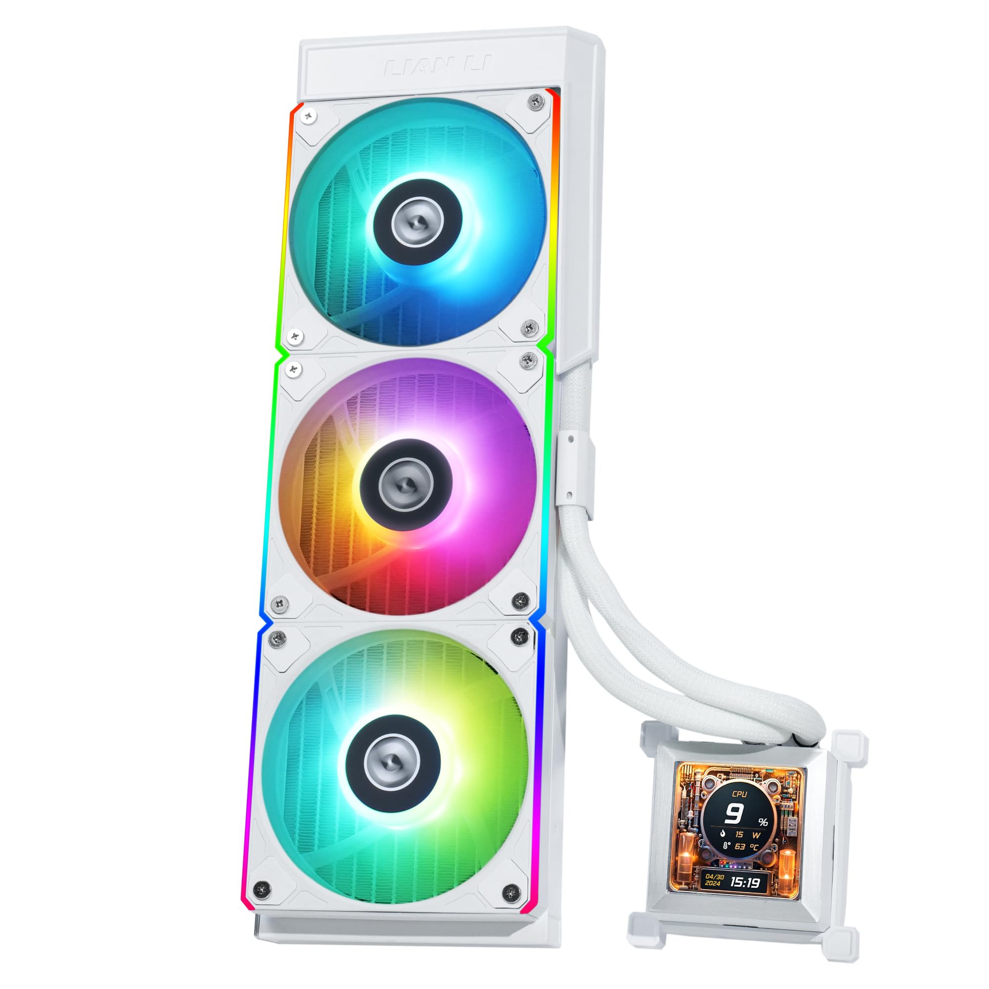 Amazon | LIANLI 簡易水冷キット HydroShift LCD 360R White ARGB