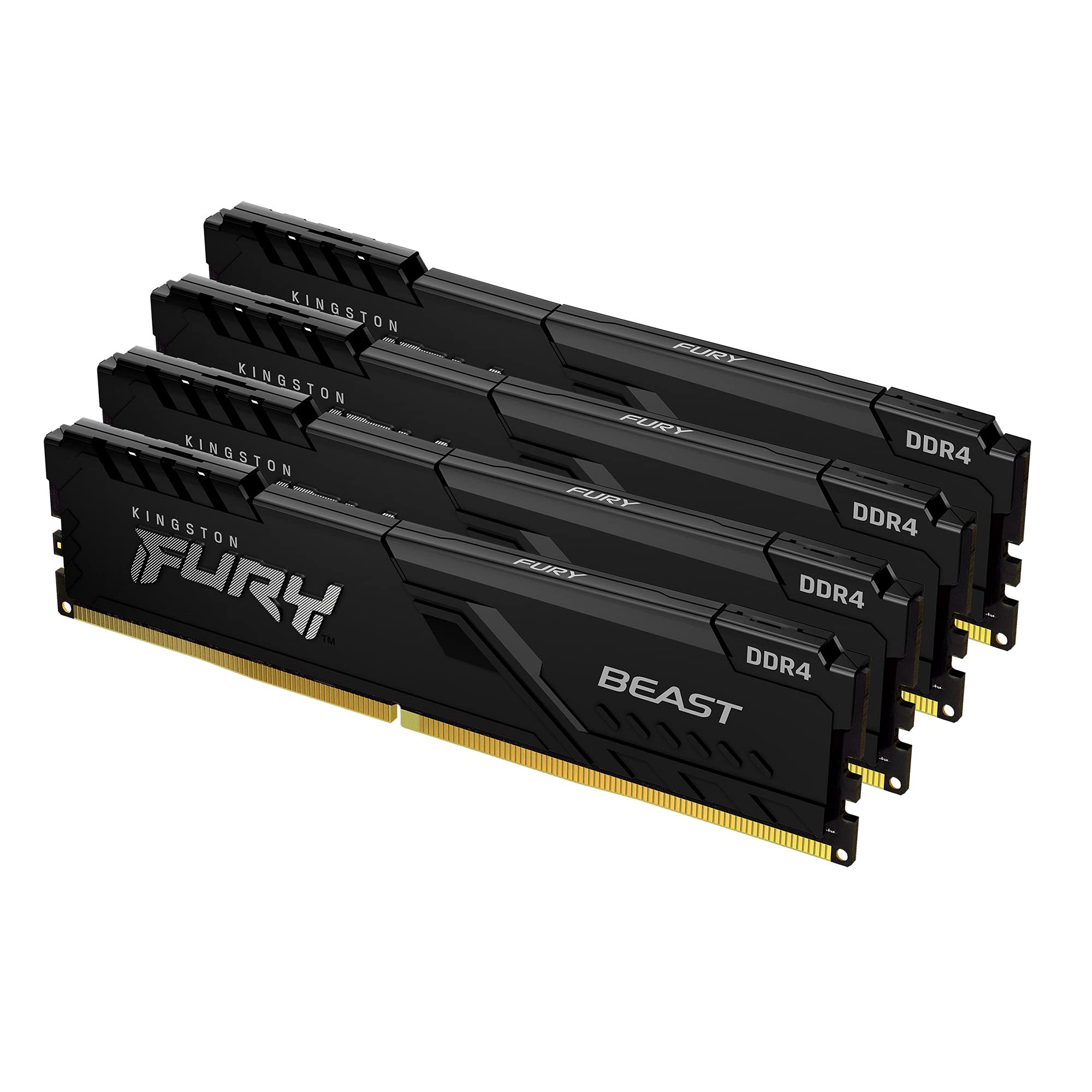 Kingston Fury Beast 32GB (4x8GB) 3200MHz DDR4 CL16 Desktop Memory