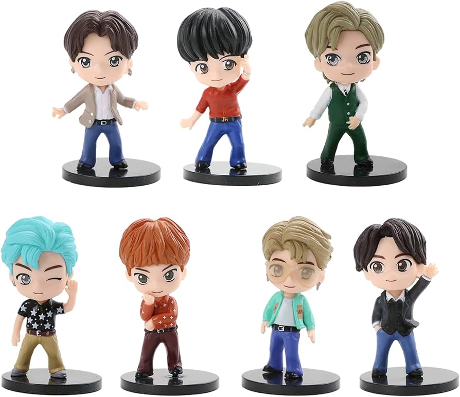 Amazon | 7PCSBTSフィギュアBTSミニドールドールデラックスフィギュア