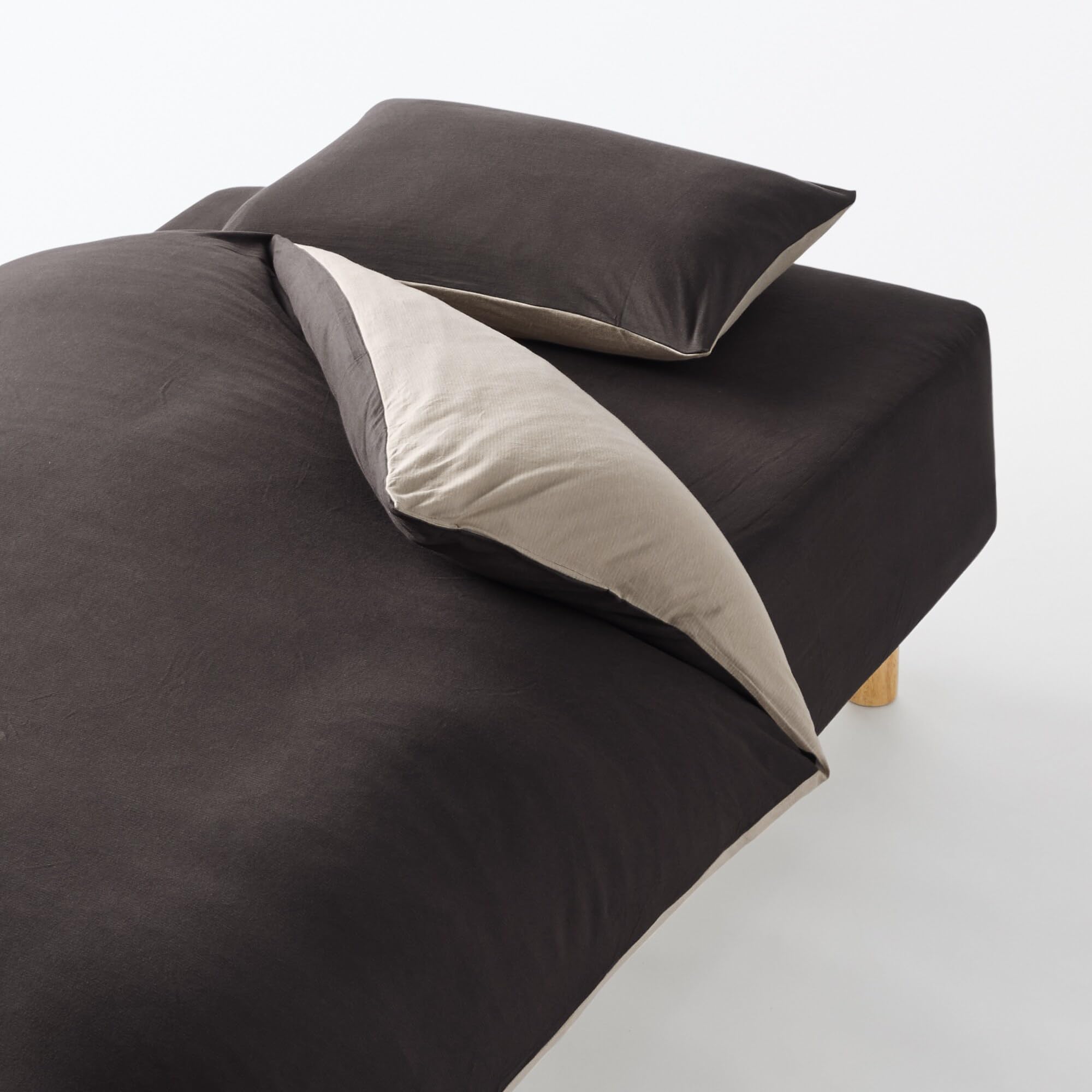 Amazon｜無印良品 あったか綿ボックスシーツ ブラウン セミダブル