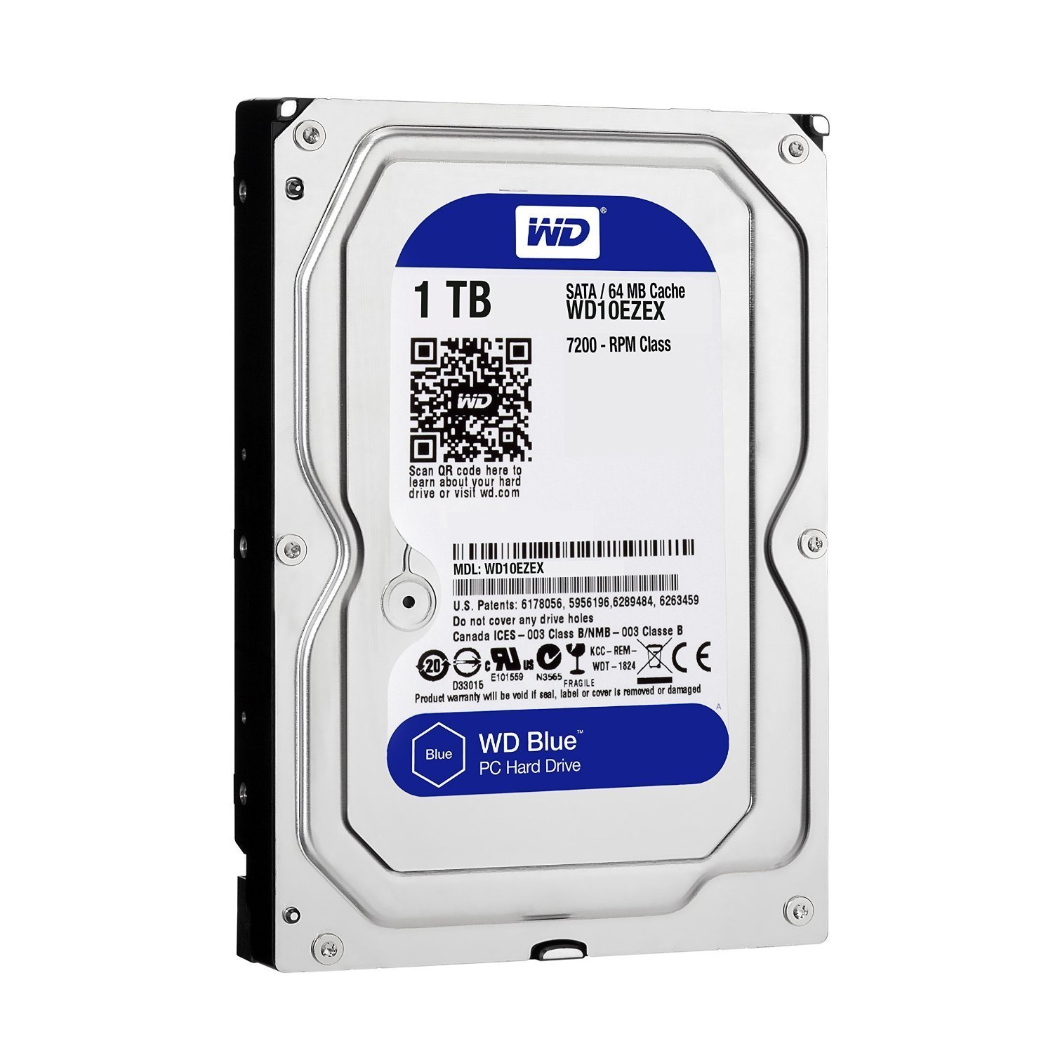 Amazon | WD Blue 1TB SATA 6 Gb/s 7200 RPM 64MB Cache 3.5 Inch