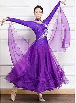 Amazon.co.jp: [RIKOUZY] 社交ダンスドレス ひらひらフロート 社交