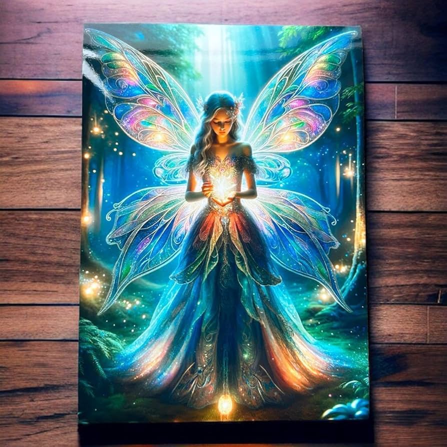 Amazon.co.jp: 神秘的な 妖精 の写真 2Lサイズ額付き 絵画 アート