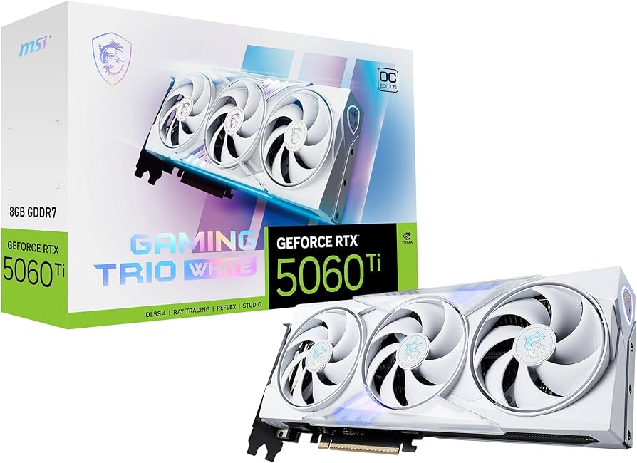 Amazon.com: msi Gaming RTX 5060 Ti 8G, Trio OC White Graphics Card