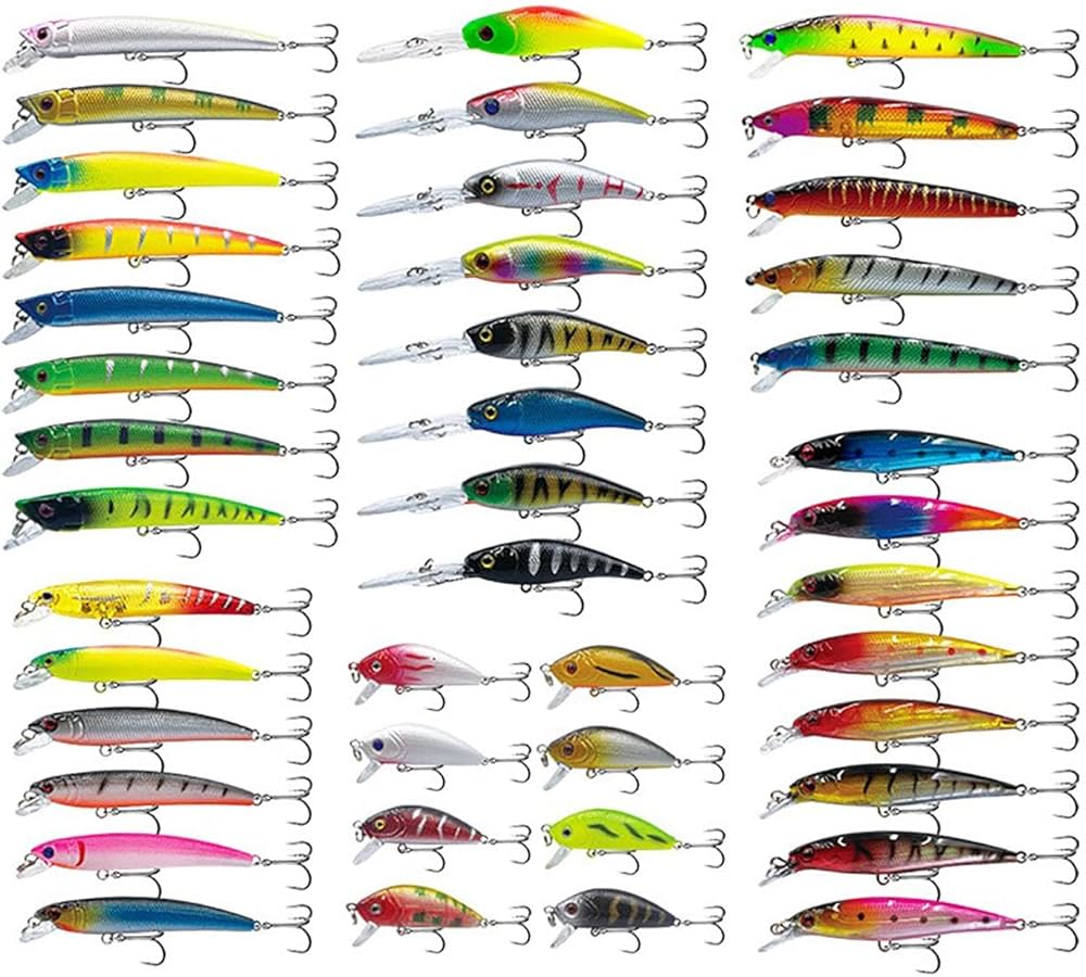 Amazon.co.jp: ルアーセット 43個 釣具セット 大量 川 海 湖 渓流