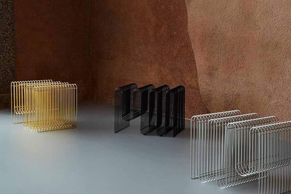 Amazon.co.jp: AYTM マガジンラック CURVA ブラック 正規品 北欧雑貨