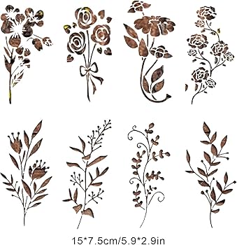 Amazon.co.jp: フラワーステンシル - ボタニカルアートステンシル