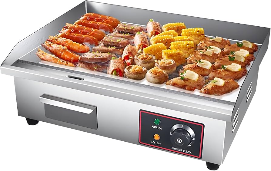 Amazon | プレス鉄板 卓上鉄板焼818A グリドル鉄板焼き いか焼き パン