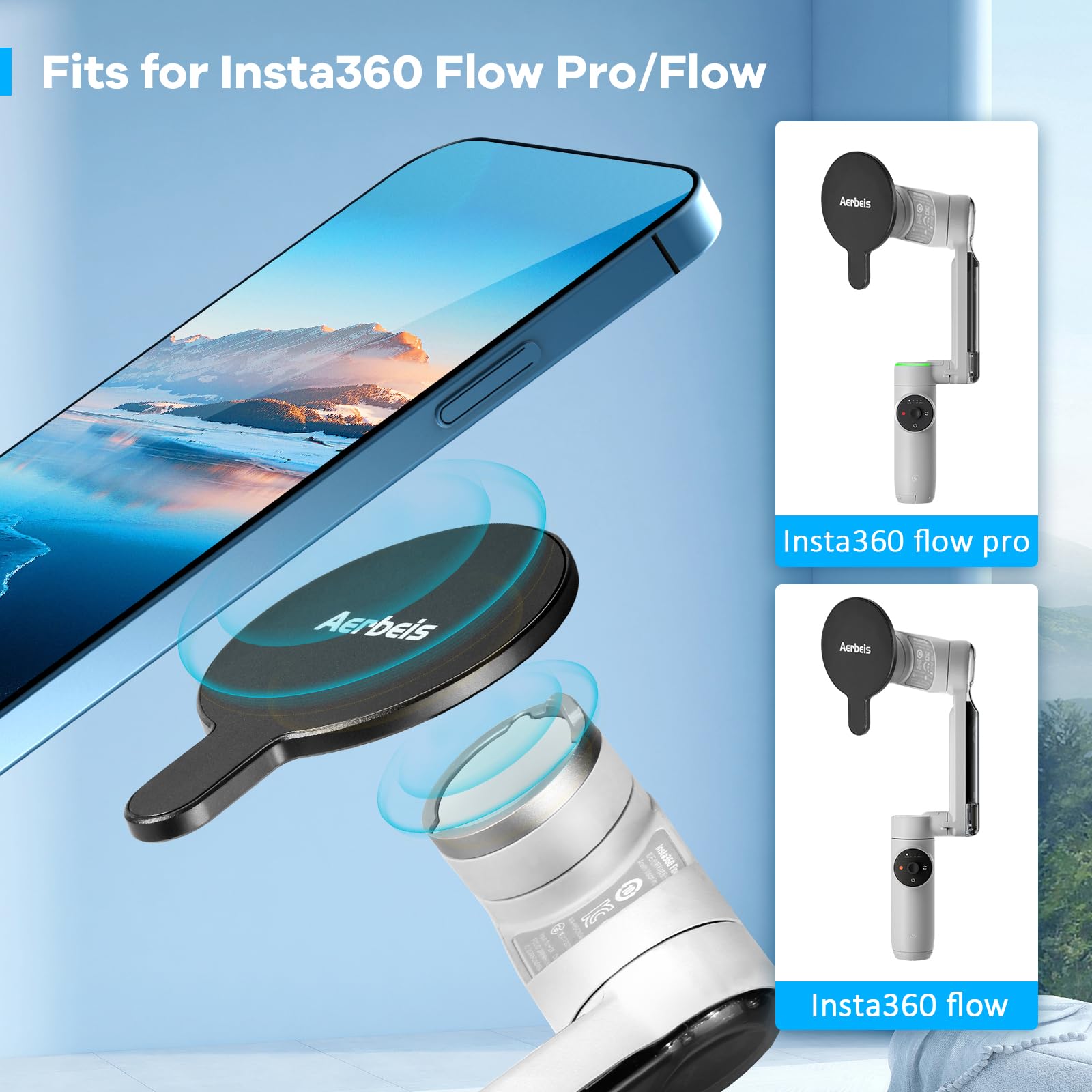 Amazon.com: Magnetic Adapter for Insta360 Flow Pro/Flow, Magnetic