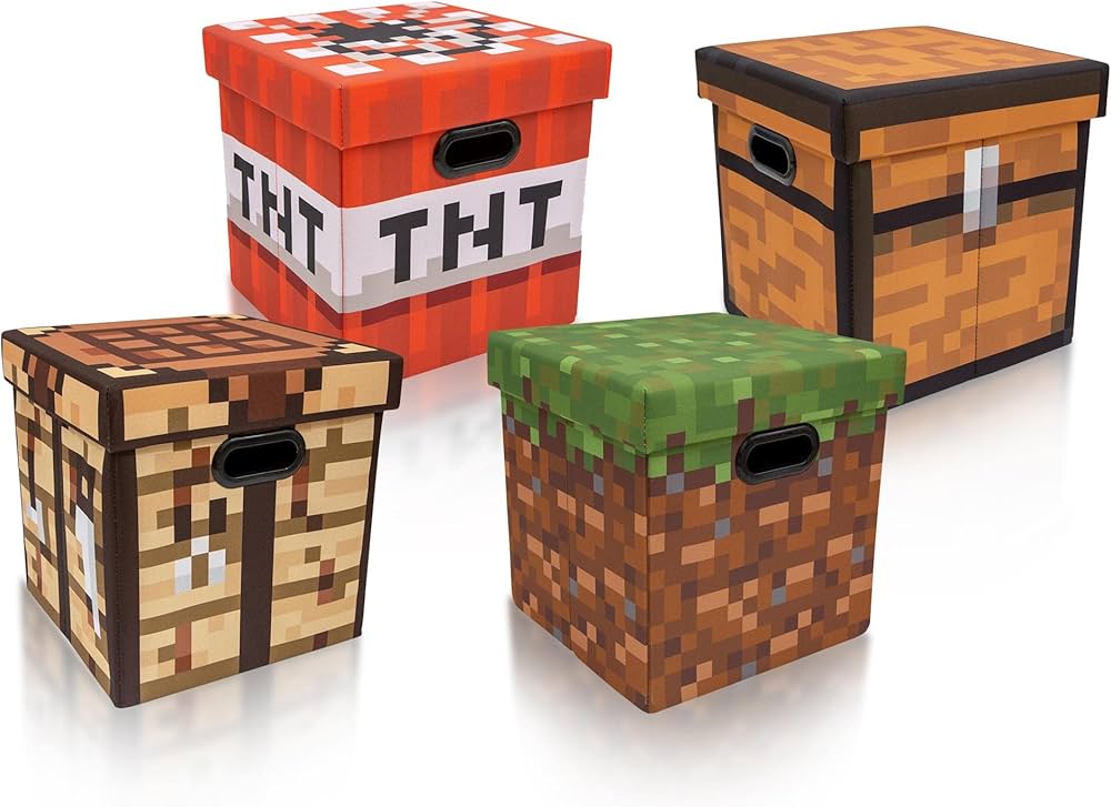 Amazon｜Toynk Minecraft ファブリック収納ボックス 13インチ キューブ