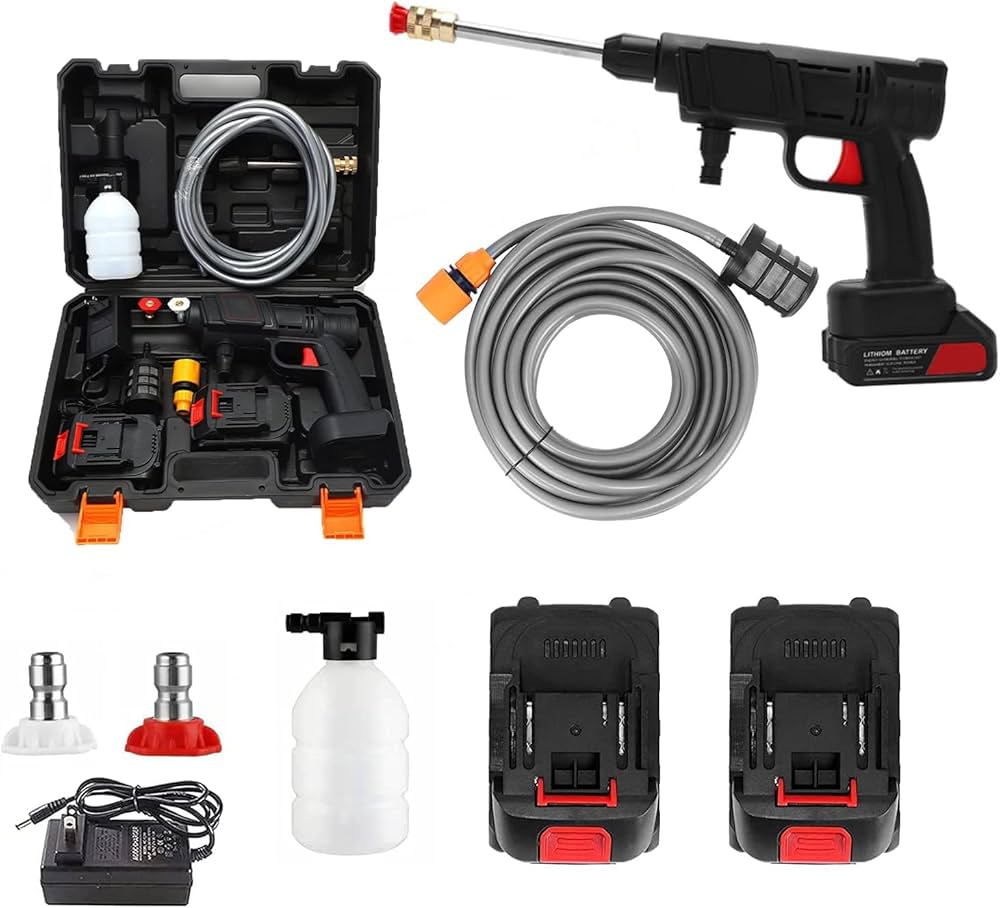 Amazon | 高圧洗浄機 コードレス高圧洗浄機 充電式 コンパクト洗浄機 2
