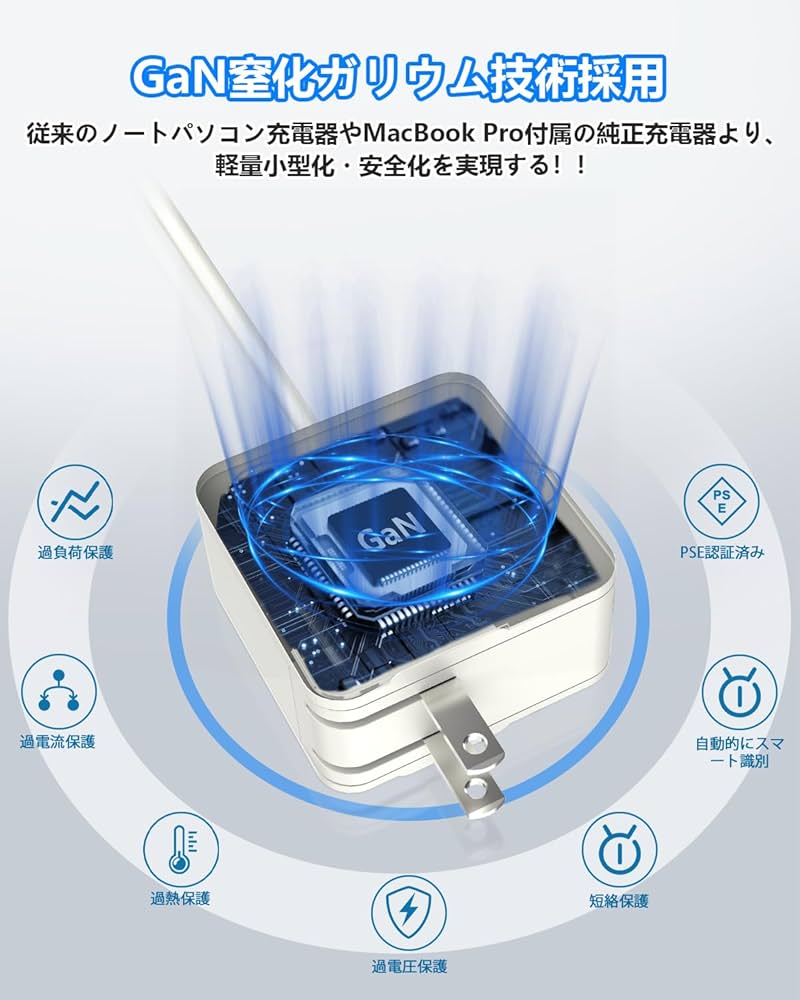 Amazon.co.jp: FFZZKJ Macbook 互換用 充電器 67W ノートパソコン 充電