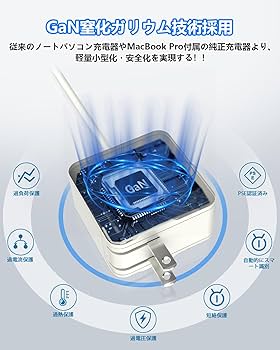 Amazon.co.jp: FFZZKJ Macbook 互換用 充電器 67W ノートパソコン 充電