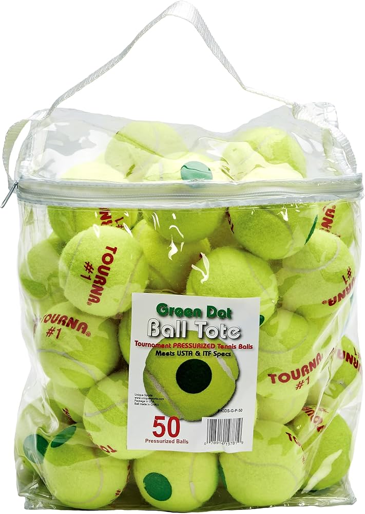 Amazon | Tourna Pressurized グリーンドット テニスボール 50個