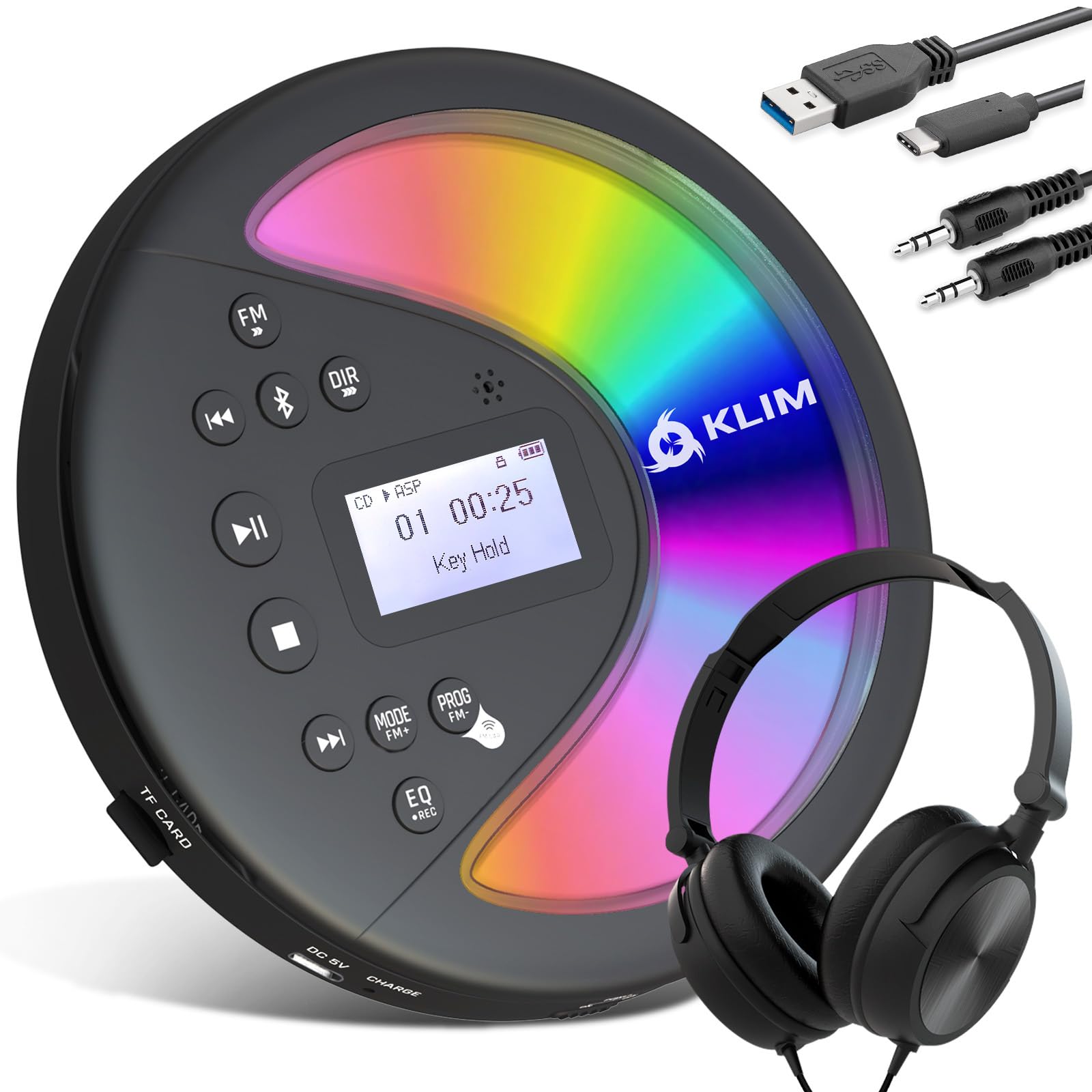 Amazon.com: KLIM Discover with Headphones - Portable CD Player