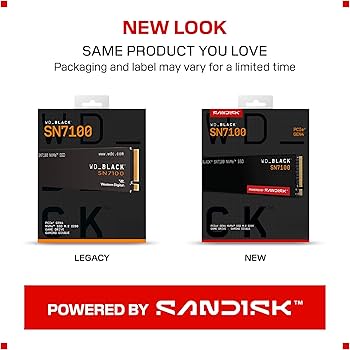 Amazon.com: WD_Black SN7100 500GB NVMe SSD - Gen4 PCIe, M.2 2280