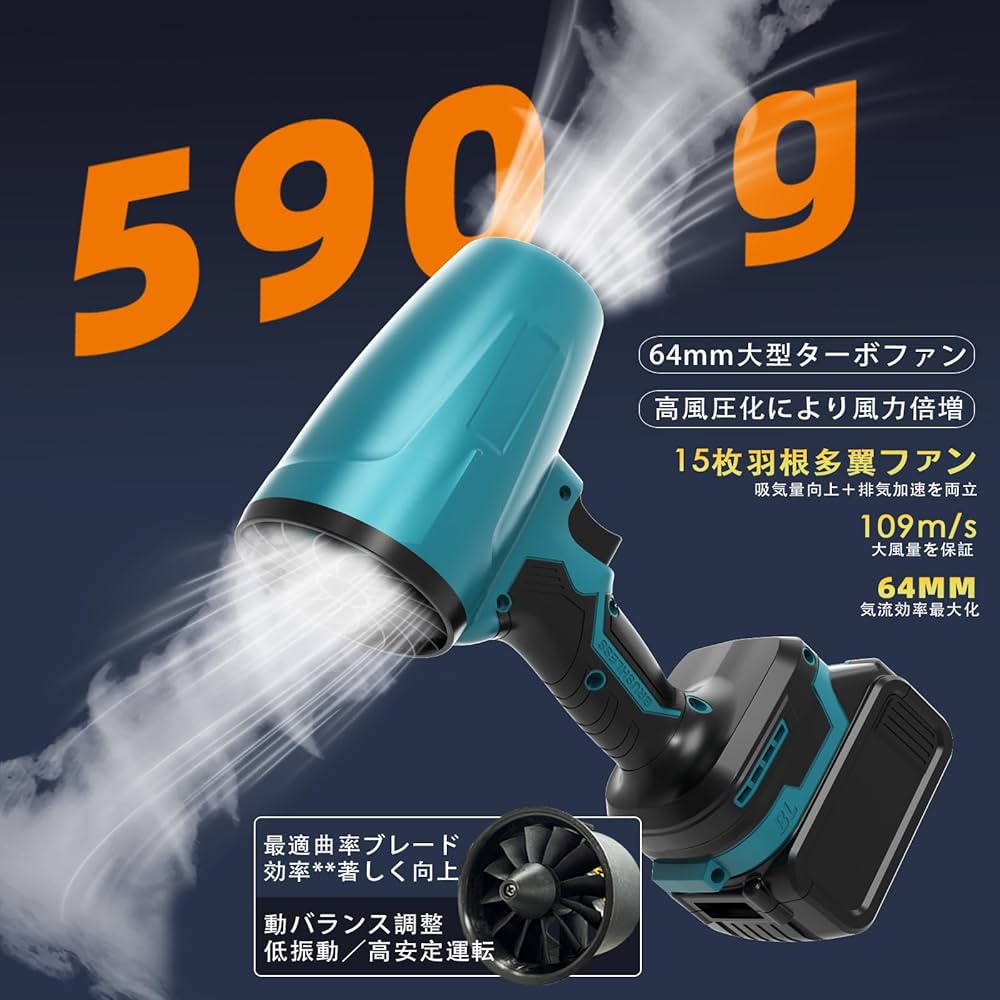 Amazon.co.jp: ブロワー 洗車 【1980g超強推力/109m/s風速最強ブロワー