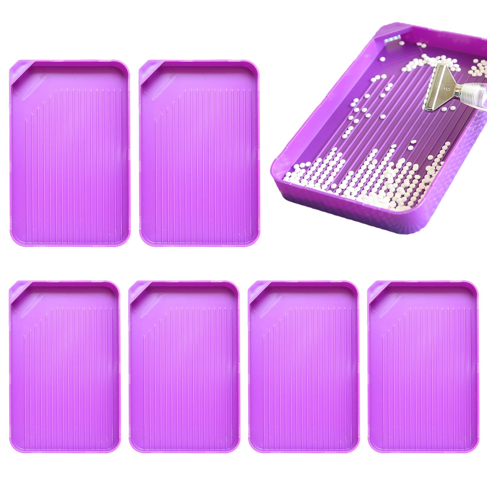 Amazon.co.jp: nalaina プラスチックビーズ トレイ【6個】ビーズ