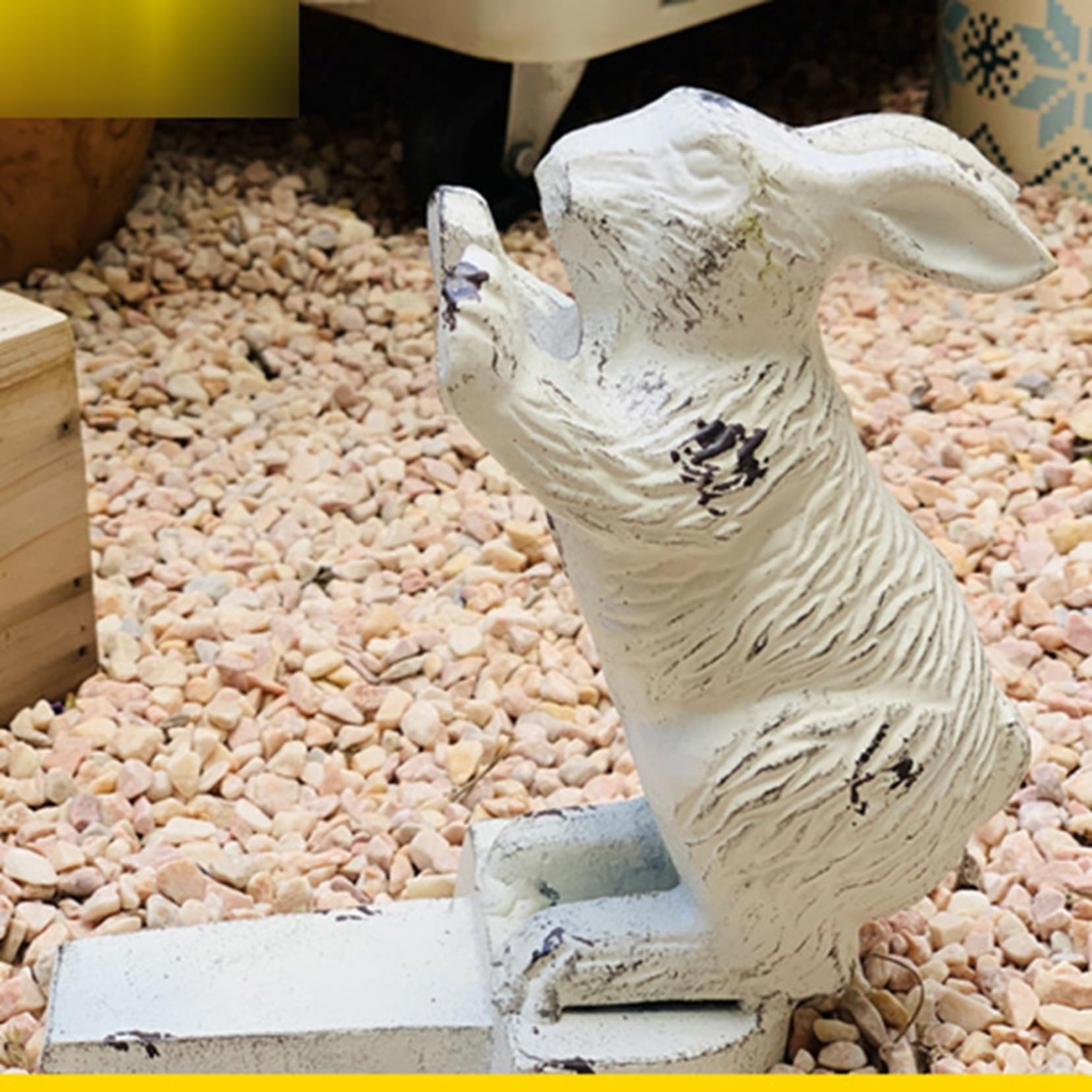 レアワンダーデコール鋳鉄アイアン白いシックな鳥 ガーデンオブジェ