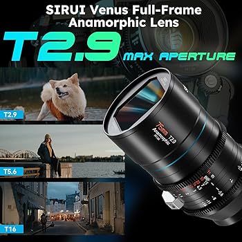 Amazon.com : SIRUI 75mm T2.9 1.6X Full-Frame Anamorphic Lens