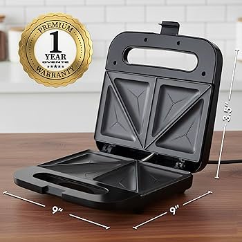 Amazon.com: OVENTE Electric Sandwich Maker with Non-Stick Plates