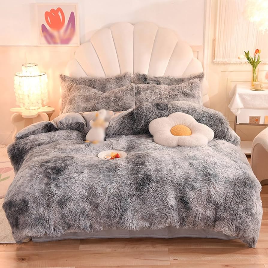 Amazon｜[OceanMap] 布団カバーセット 防寒 ふわふわ ダブル クイーン