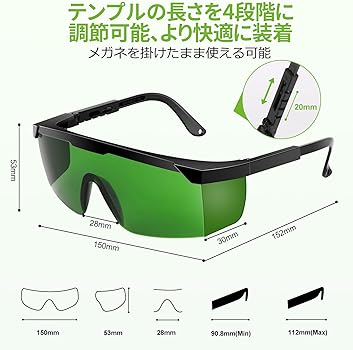 Amazon.co.jp: [SINNKATEI] 光脱毛 サングラス 光脱毛用 ゴーグル 遮光