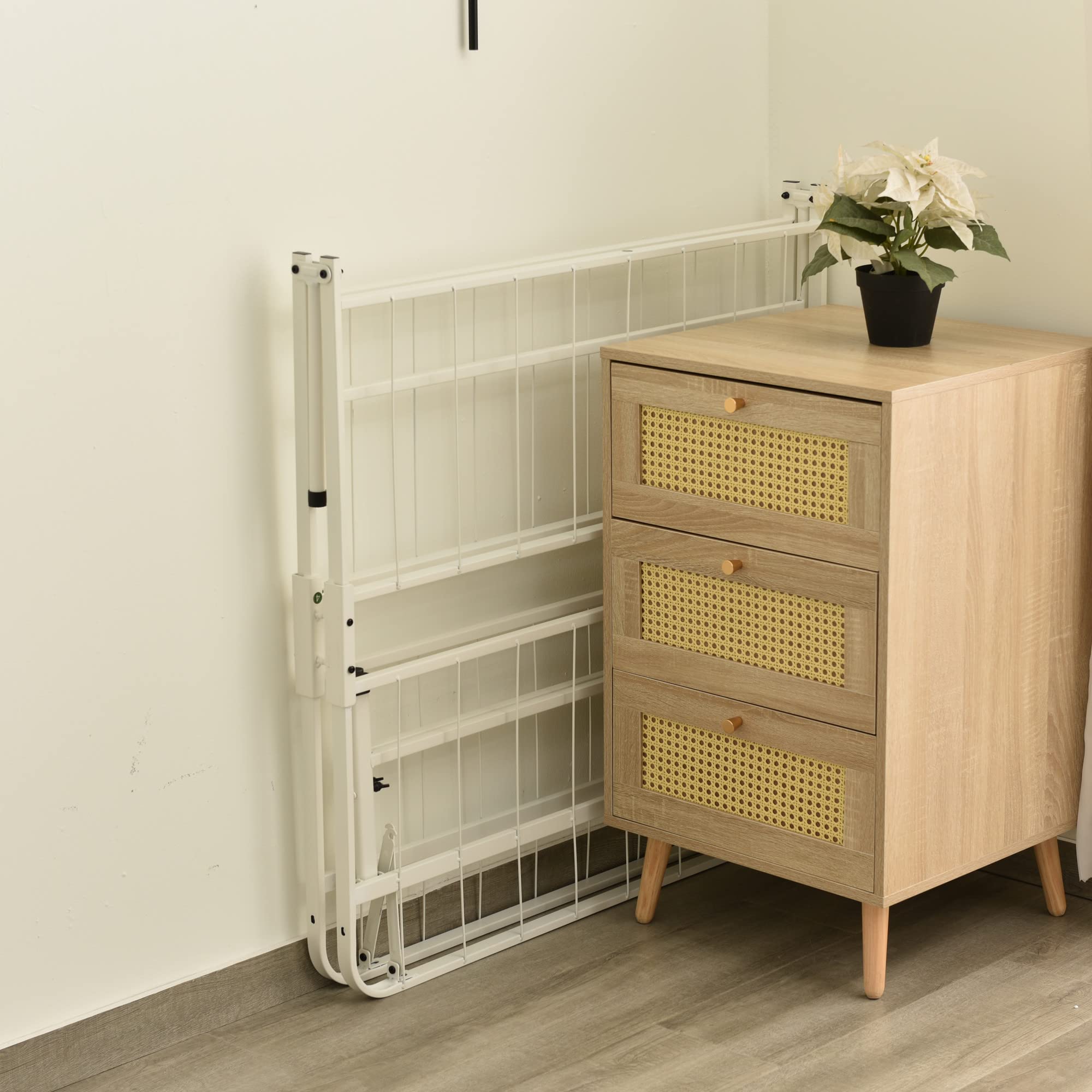 Amazon｜メタル ベッドフレーム シングル すのこ 静音 ベッド下収納