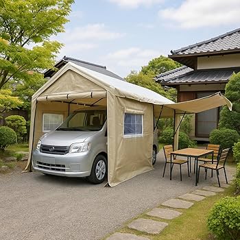 Amazon.co.jp: BTM テント車庫テント ガレージテント 3×6m UV カー