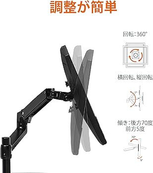 Amazon.co.jp: Amazonベーシック モニターアーム シングル