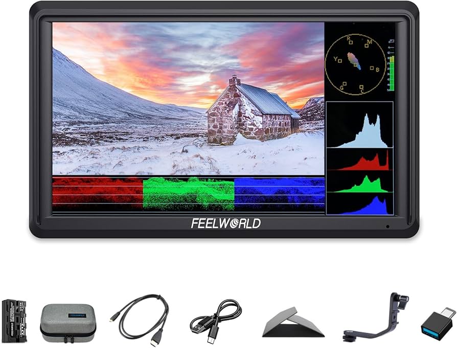 Amazon | FEELWORLD FW568 6インチDSLRカメラ小型フィールドモニター3D