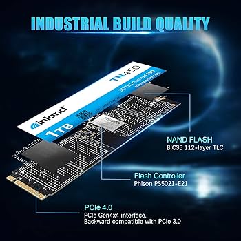 Amazon | INLAND 内蔵ゲーミングPC NVMe SSD 1TB PCIe 4.0 M.2 GEN4 x