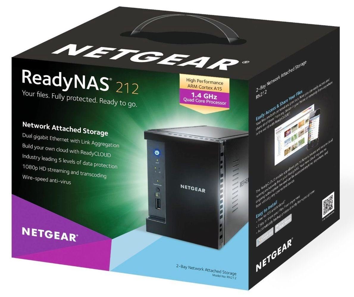 Netgear ReadyNAS 212 RN21200-100INS 2-Bay Diskless Network