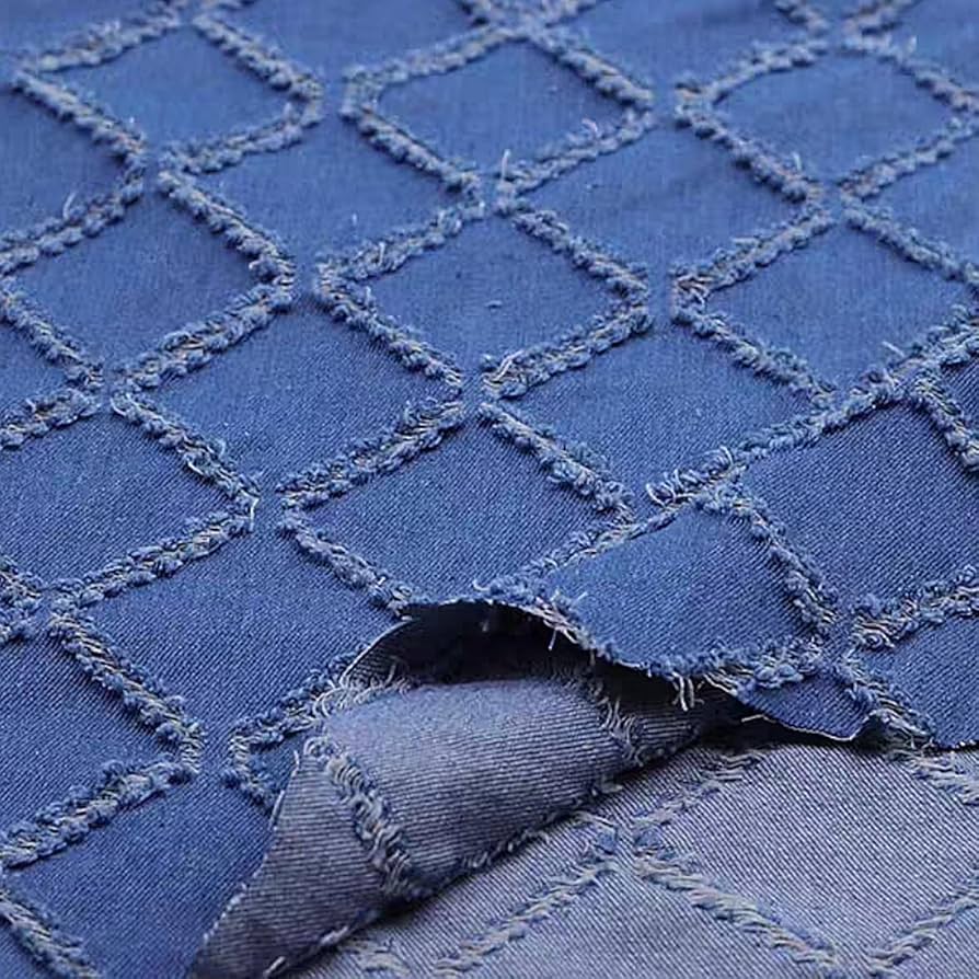 Amazon | デニム生地 ハンドメイド デニム生地の洗濯 クラッシュ