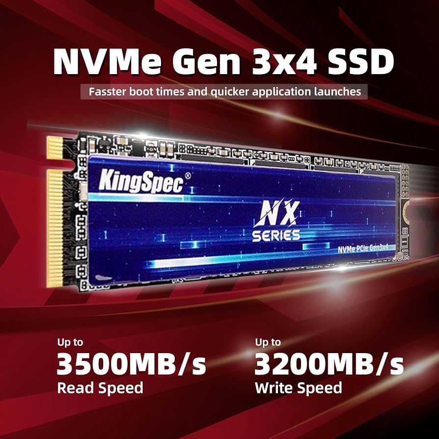 Amazon.com: KingSpec NX Series 512GB Gen3x4 NVMe M.2 SSD, Up to