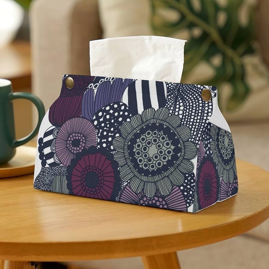 Amazon｜ティッシュケース おしゃれ PUレザー マリメッコ 花柄