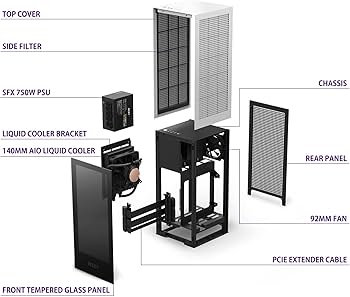 Amazon.co.jp: NZXT H1 Version2 PCケース コンパクト WHITE 電源