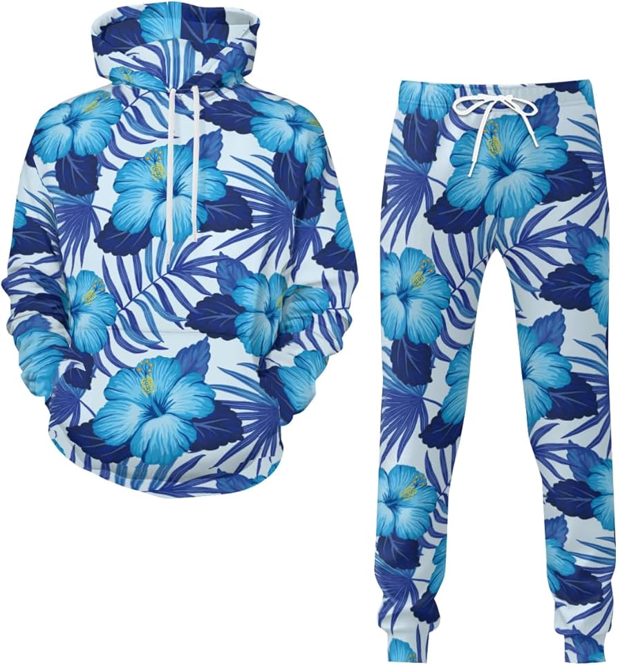 Amazon.co.jp: ハワイ ハイビスカス 花柄 ジャージ 上下セット メンズ