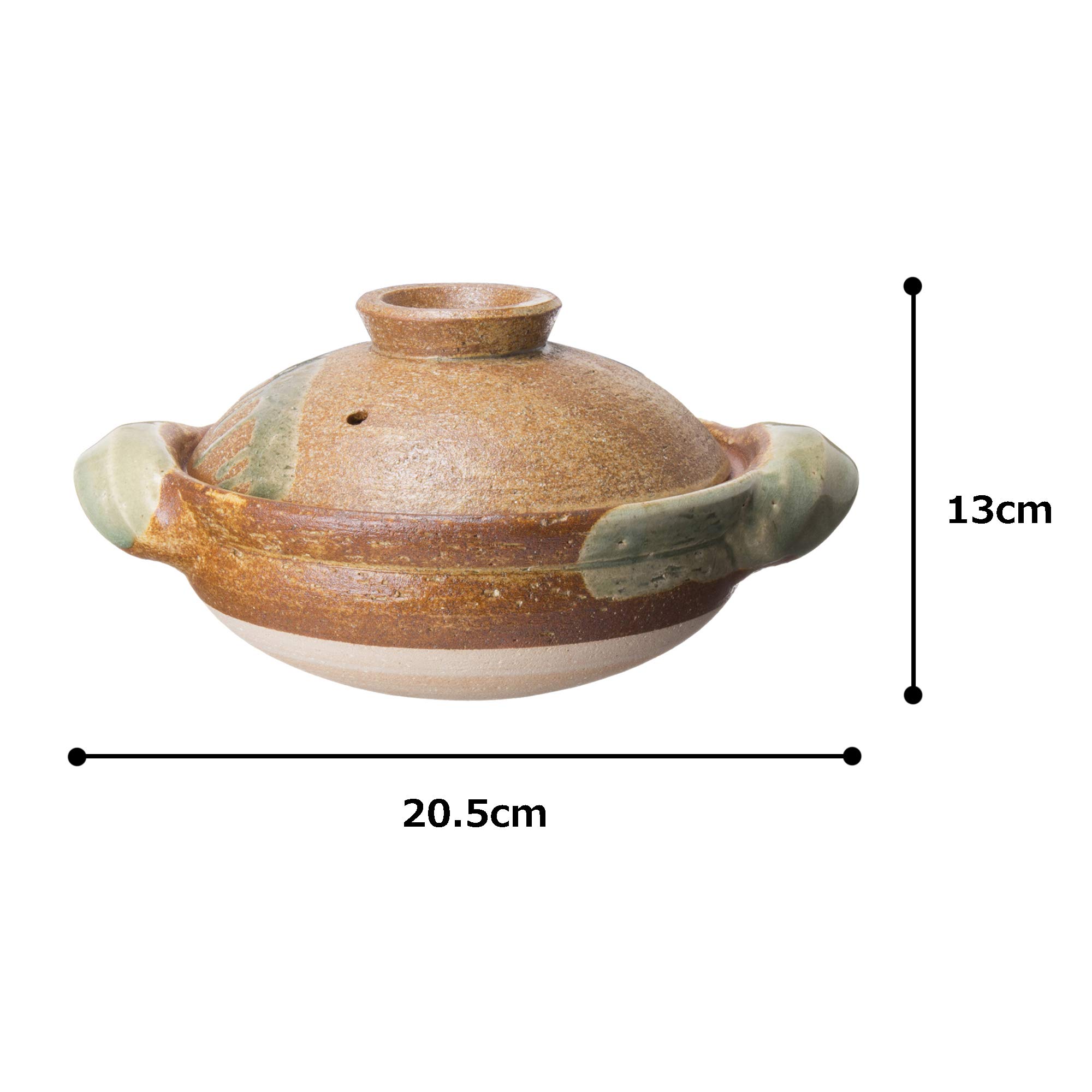 Amazon｜長谷製陶 長谷園 土鍋 伊賀 約21cm 約800ml 直火可 電子レンジ